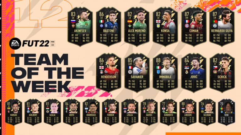 FUT22 Team Of The Week: Week 12 is now live and available in packs