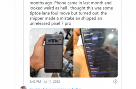 The user was sent a Pixel 7 Pro prototype instead of the Pixel 6 Pro. But Google quickly turned it off.